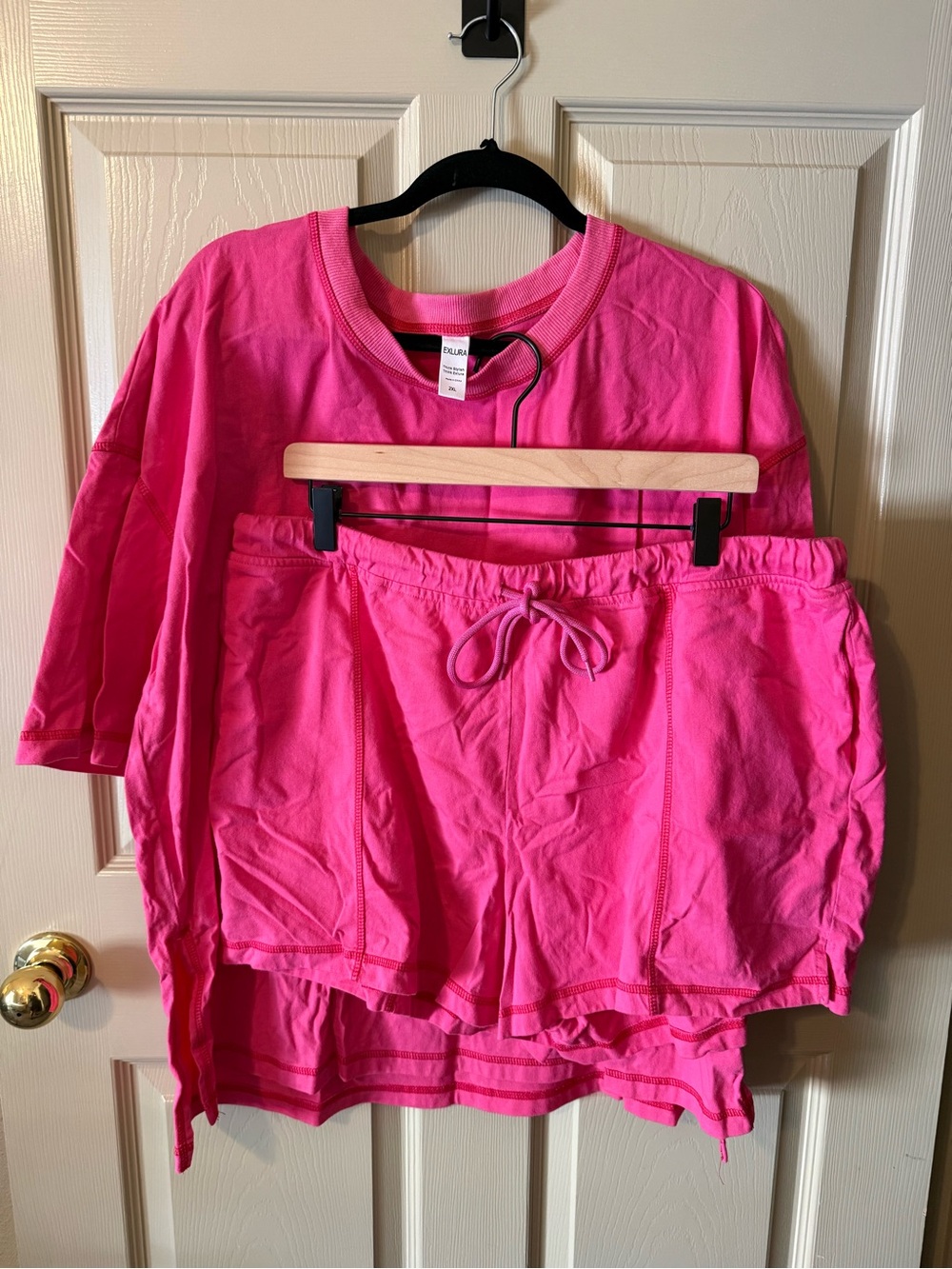 Women’s Pink Lounge Tee & Shorts Set